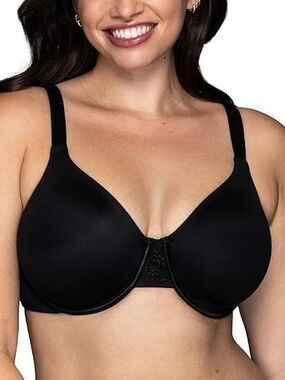Black Beauty Back Smoothing Minimizer Underwire Bra Full Coverage Support